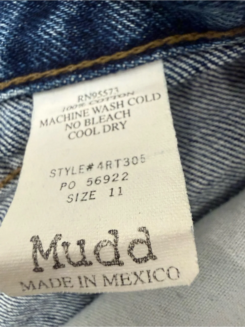 Mudd Vintage Y2K Denim Shorts 11 Blue Jean Booty Shorts 90’s Retro - Picture 3 of 7